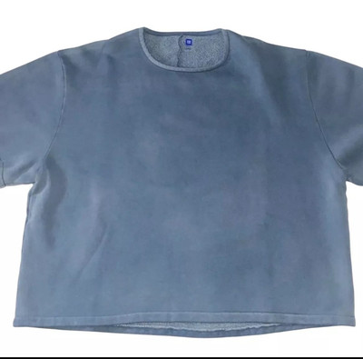 YZY x Gap Fleece Yoke Tee Bluestone UNRELEASED YEEZY Size XTRA  SMALL