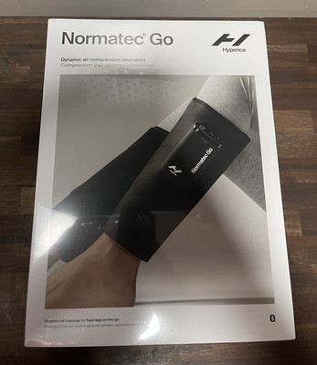 Hyperice Normatec Go Air Compression Leg Strap, Cordless Rechargeable, Black
