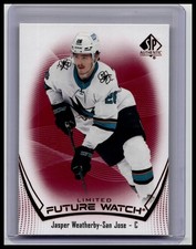 2021-22 SP Authentic #153 Jasper Weatherby Limited Red