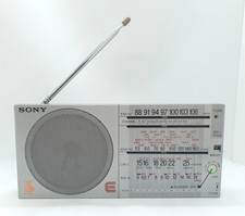 Sony ICF-35 4-Band FM/MW/LW/SW Radio Vintage retro funktionsfähig Silber