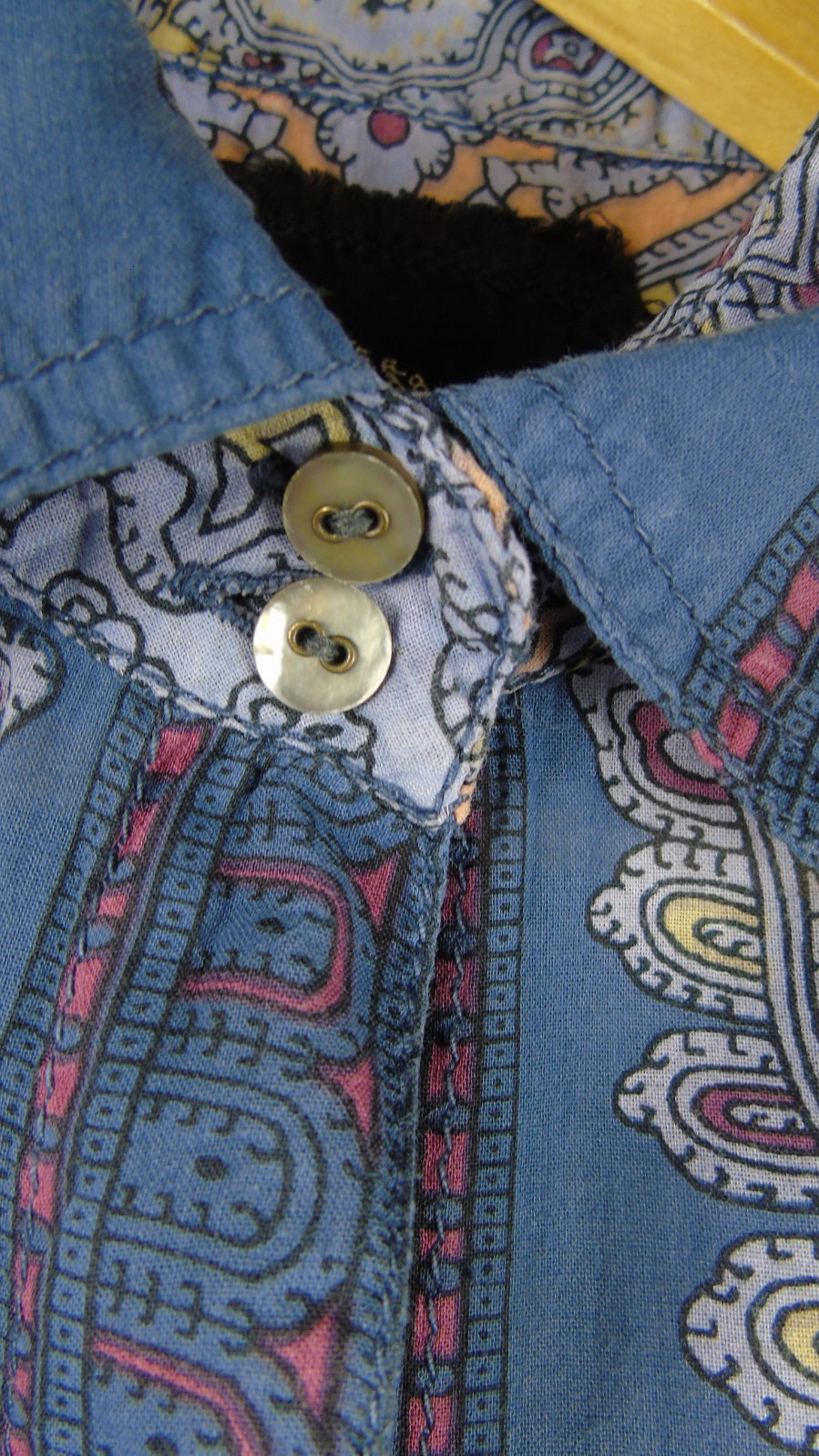 Cino Extra Small Paisley Patterned Button Front B… - image 5