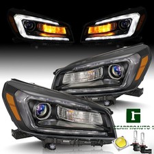 Pair For 2013-2016 Gmc Acadia Halogen Headlight W Led Drl Projector Leftright