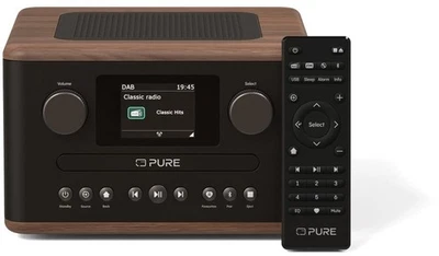 Pure Radioempfänger mit CD Classic C-D4 braun/walnuss