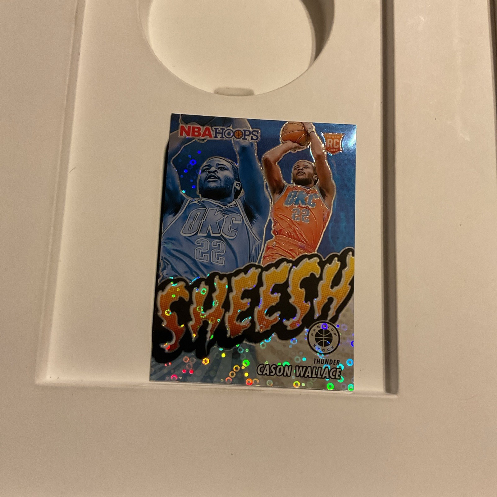 2023-24 Hoops Premium Stock - Sheesh Cason Wallace #3 Disco Prizm (RC)