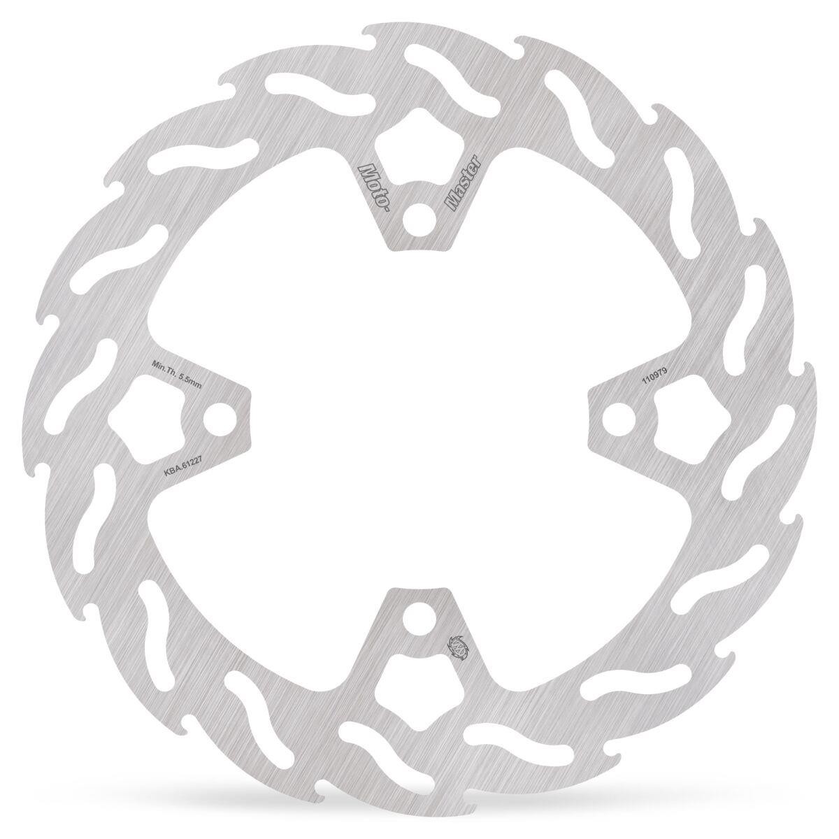 Moto Master Silver/Stainless Steel 110979 - Flame Fixed Brake Disc For Kawasaki Klz 1100 2025 Rear - Image 2