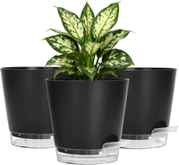 15Cm SelbstbewäSserungstopf- 3Er Set Blumentopf Plastik Mit Absorptionskern & Tr