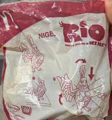 rio nigel mcdonald happy meal toy 2011 collectible