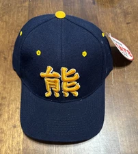 Cal Berkley-Golden Bears-Fitted 7 1/4 Navy/Yellow Kanji Zephyr-Y2K Hat/Cap-NWT