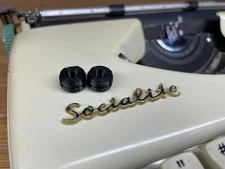 Pair of Spool Cover Inserts for Olympia Socialite Portable Typewriters