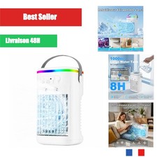 Climatiseur Mobile Mini Rafraîchisseur d'Air USB Silencieux Télécommande 1000 ml