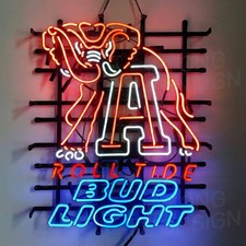 Alabama Roll Tide Beer Neon Sign 24"x20" Bar Club Store Decor Gift