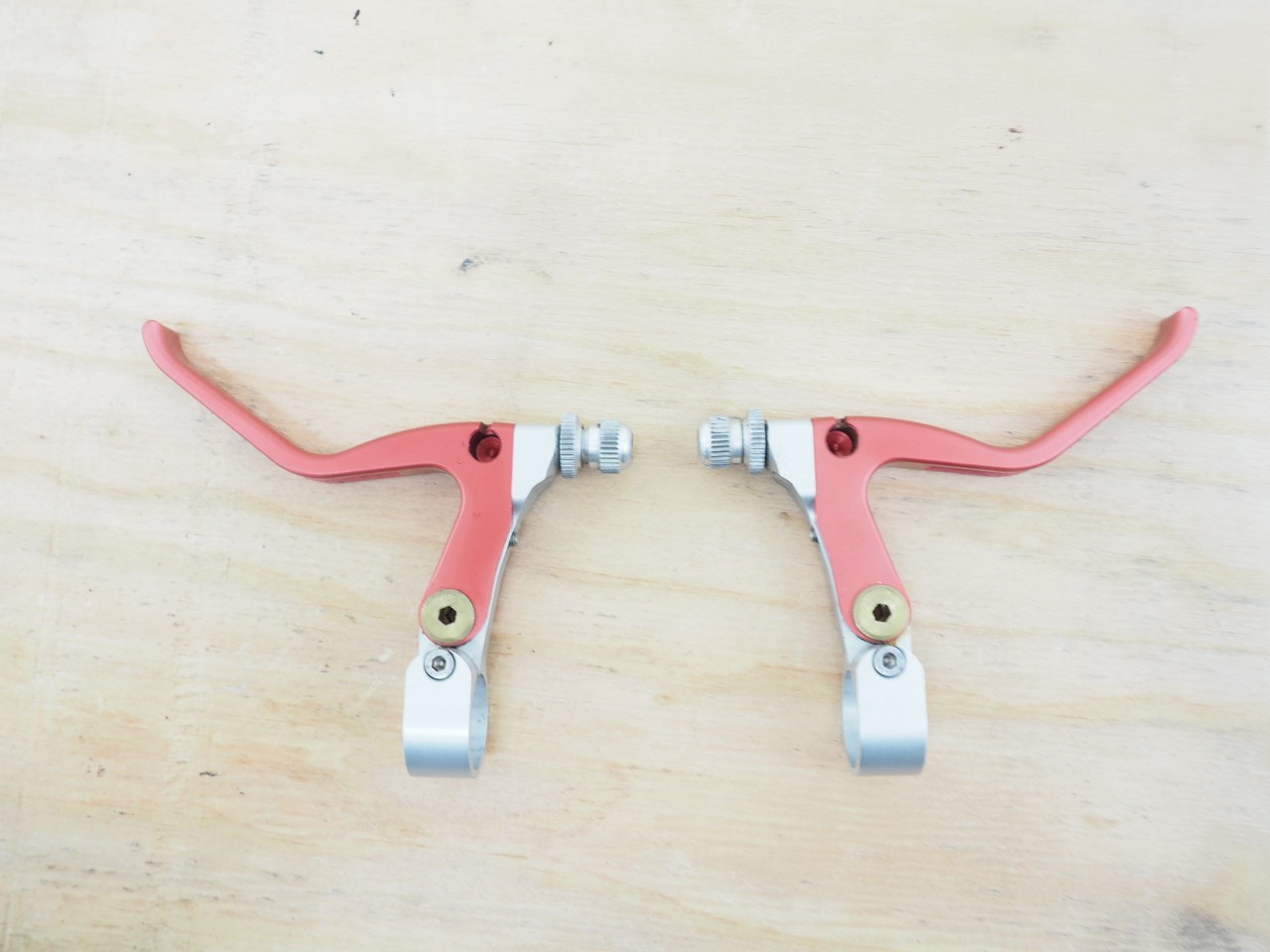 Vintage Paul Components Love V-Brake Levers Pair Red/Silver CNC MTB/Gravel 130g