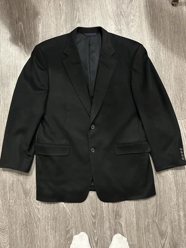 Blazer sportivo uomo Burberry London 2 bottoni nero 100% lana 42R made in USA