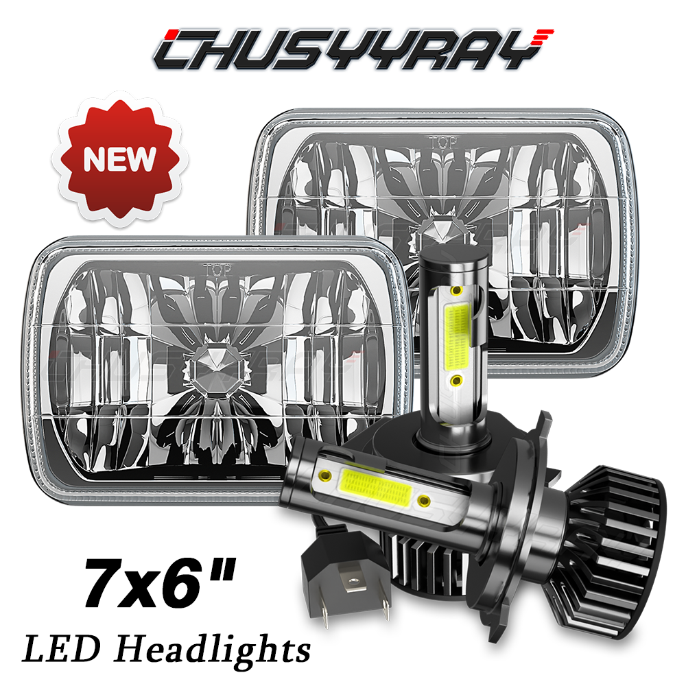 Pair 7x6 5x7 led Headlights Hi/Lo DOT fit Ford F150 F250 F350 1978 Pair 7x6 5x7 led Headlights Hi/Lo DOT fit Ford F150 F250 F350 1978