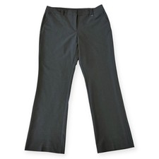 Nine West Women's Size 12 Black Bootcut Pockets Zip Button Dress Pants LOGO