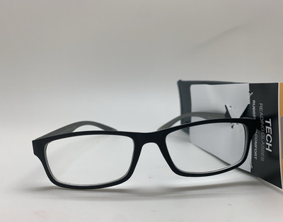 TECH  Reading Glasses  Tyler BLK BLACK   READERS by Foster Grant RUBBERIZED
