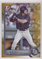 2022 Bowman Draft Gold 43/50 Dru Baker #BD-158 07sw