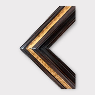 30 X 40 In Stock-WALNUT finish with OAK accent wood picture frame, handpainted