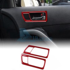 For Scion Tc 2005-2010 Interior Door Handle Frame Stickers Red Carbon Fiber