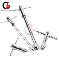 Ratchet Tap Wrench Reversible T Bar Handle M3-M8 M5-M12 For Tap & Die Set USA