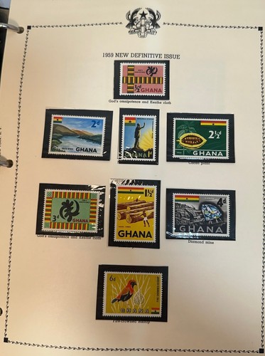 Minkus GHANA Postage Stamps &Stationary Album With Extra Stamps - Picture 6 of 16