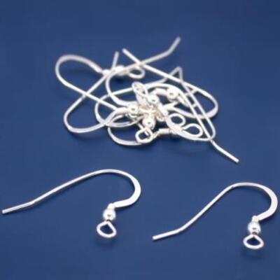 10 Sterling Silver Shepherd Hook Earrings 24 Gauge