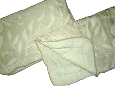 CROSCILL WILLOWBROOK WILLOW BROOK LEAVES GREEN (2) STANDAR PILLOW SHAMS 21 XX 27