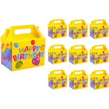 HAPPY BIRTHDAY PARTY BOXES Kids Theme Bags Toy Favors Box Spotty Gift Bag Lot