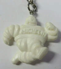Vintage 1980's MICHELIN MAN Keychain Advertising Tire Guy Plastic Promo NEW NOS