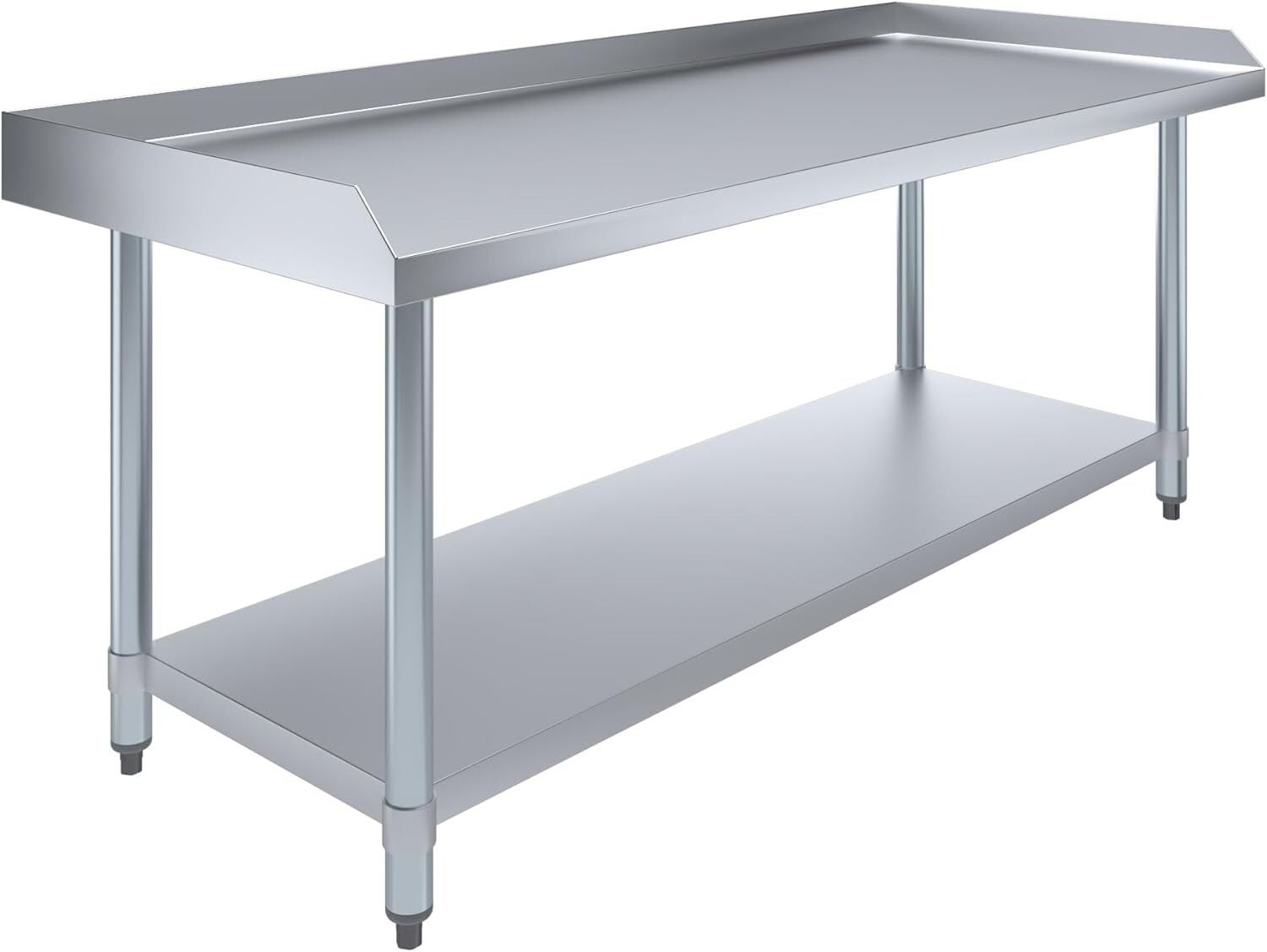 60" x 24" Stainless Steel Equipment Grill Stand Table w/ Adjustable Undershelf