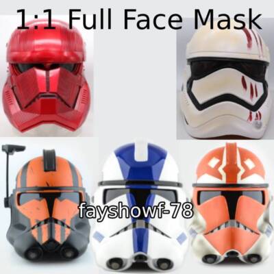 Star Wars The Mandalorian Cosplay Helmet Clone Troopers Latex Full