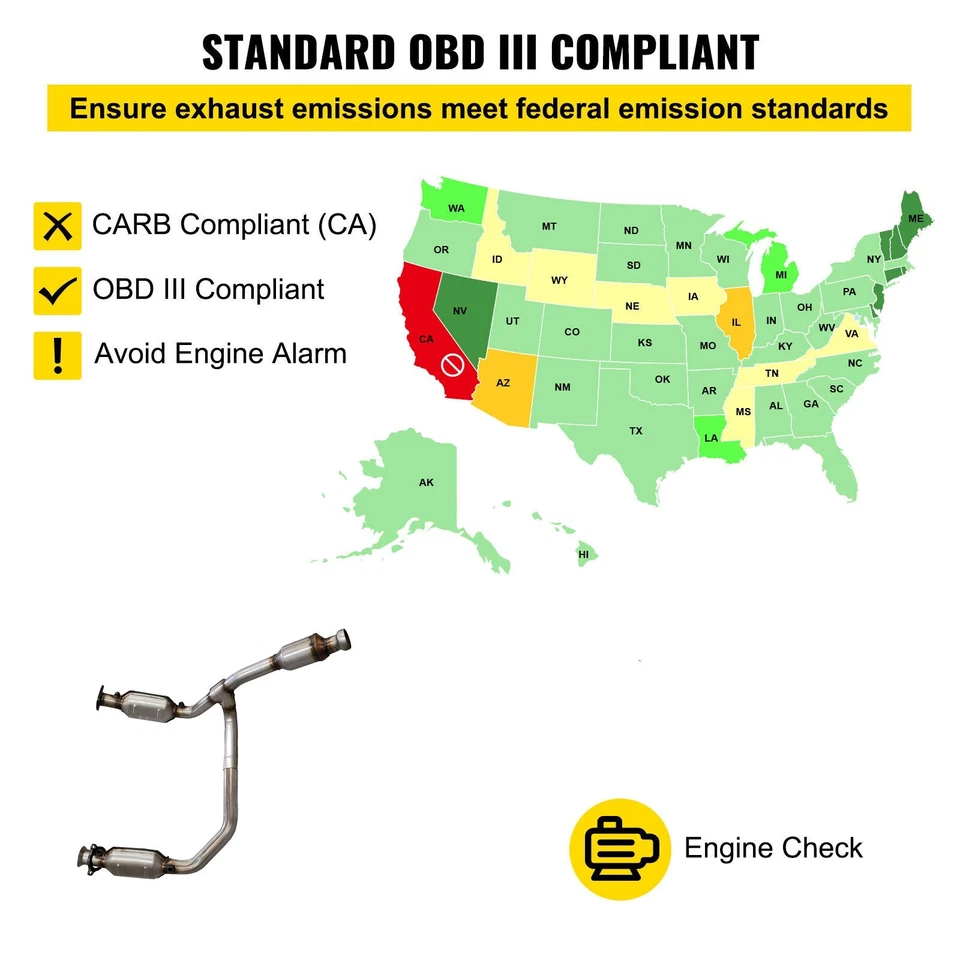Catalytic Converter For 2014-2018 Chevrolet Silverado 1500 5.3L/4.3L /4.8L - Imagen 4 de 4
