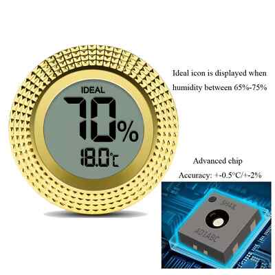 Cigar Digital Hygrometer - High Precision Adjustable Digital LCD-Monitor Hygr...