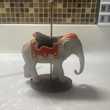 1988 Franklin Mint Treasury of Carousel Art Animals Porcelain Elephant Figurine