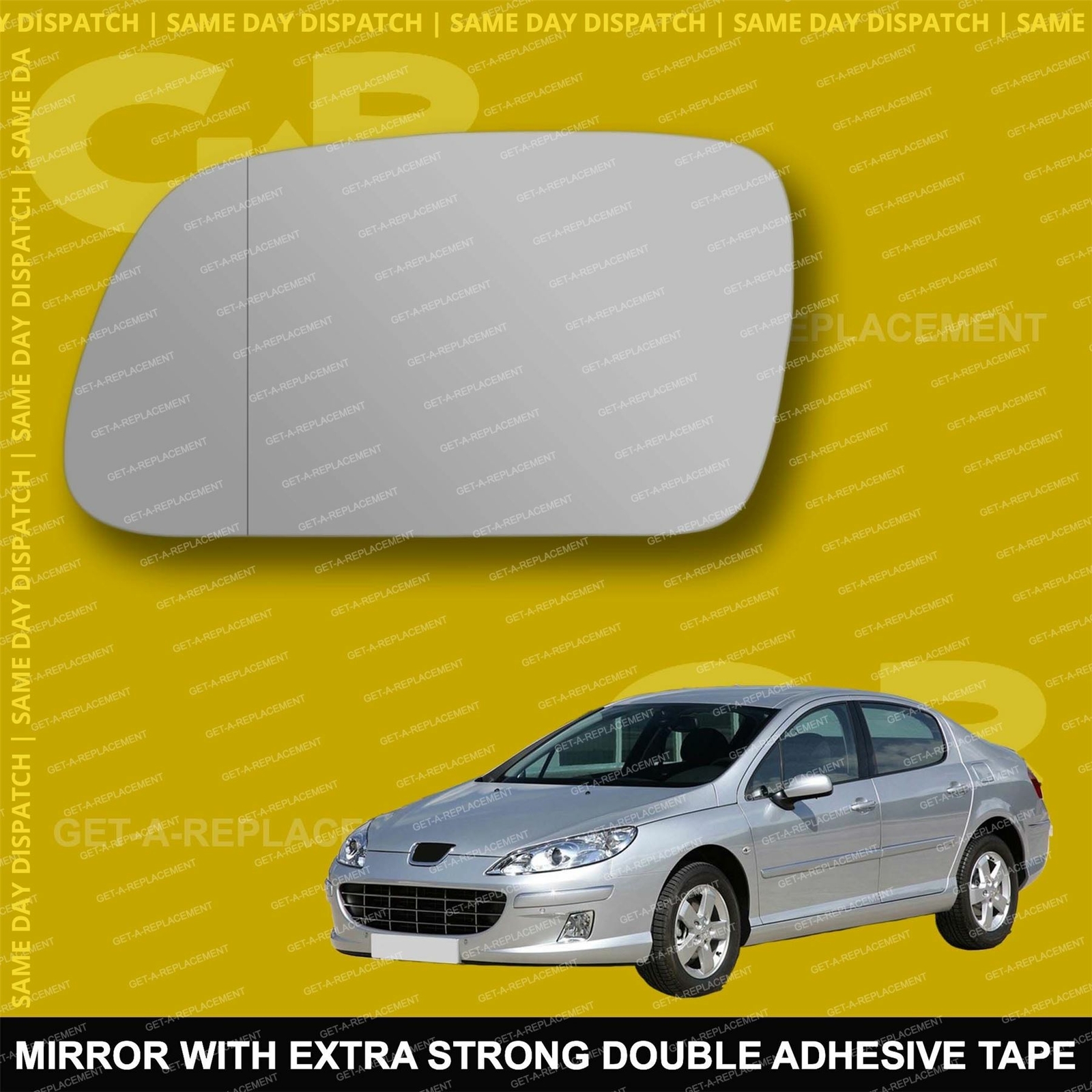 For Peugeot 407 wing mirror glass 0409 Left Passenger side with Blind