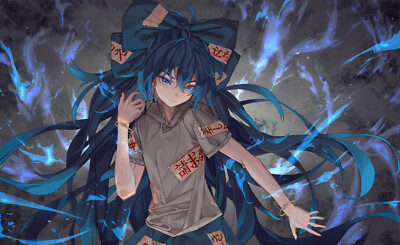 Anime girls art portrait 2d touhou shion yorigami maachi CCG Gaming Mat Desk