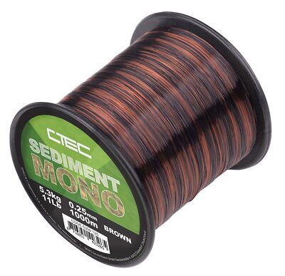 (0,01 /m) Spro C-Tec Sediment Mono Brown 0,25 - 0,40 mm Camou Karpfen Schnur