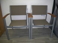 Outdoor-Stuhl-Set.,stapelbar Capri,2 Gartenstühle, stapelbar, Aluminium,Textil A