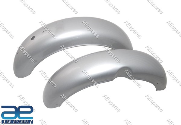 Vorne & Hinten Schutzblech Fender Grau Set FüR Royal Enfield Klassisch 350Cc-image