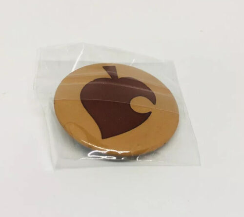 Animal Crossing New Horizons Brown Leaf Badge Pin.