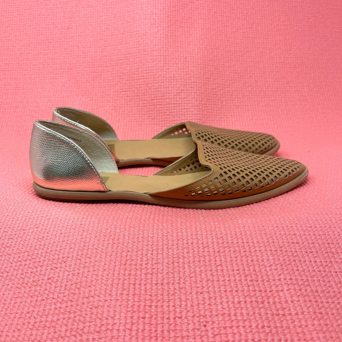 DV by Dolce Vita Paige Flats Shoes Womens Size 7 Tan Gold Pointed