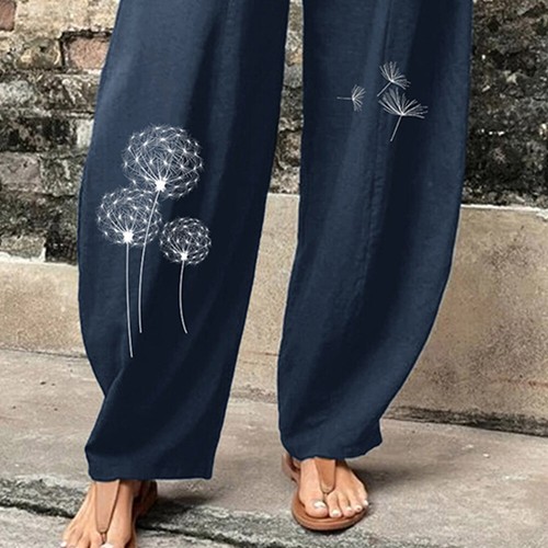 Womens Summer Floral Harem Palazzo Trousers Ladies Boho Baggy Wide Leg Pants US - Picture 33 of 54