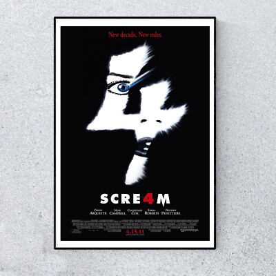 Scream 4 IV Horrorfilm Film Ghostface Geistergesicht A4 Poster Wandbild
