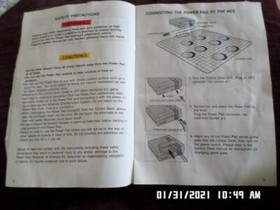Power Pad (NES Nintendo) Instruction Manual Only... NO PAD