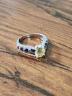 Yellow Sapphire ring with Spinel accents - Size 10 — photo 4