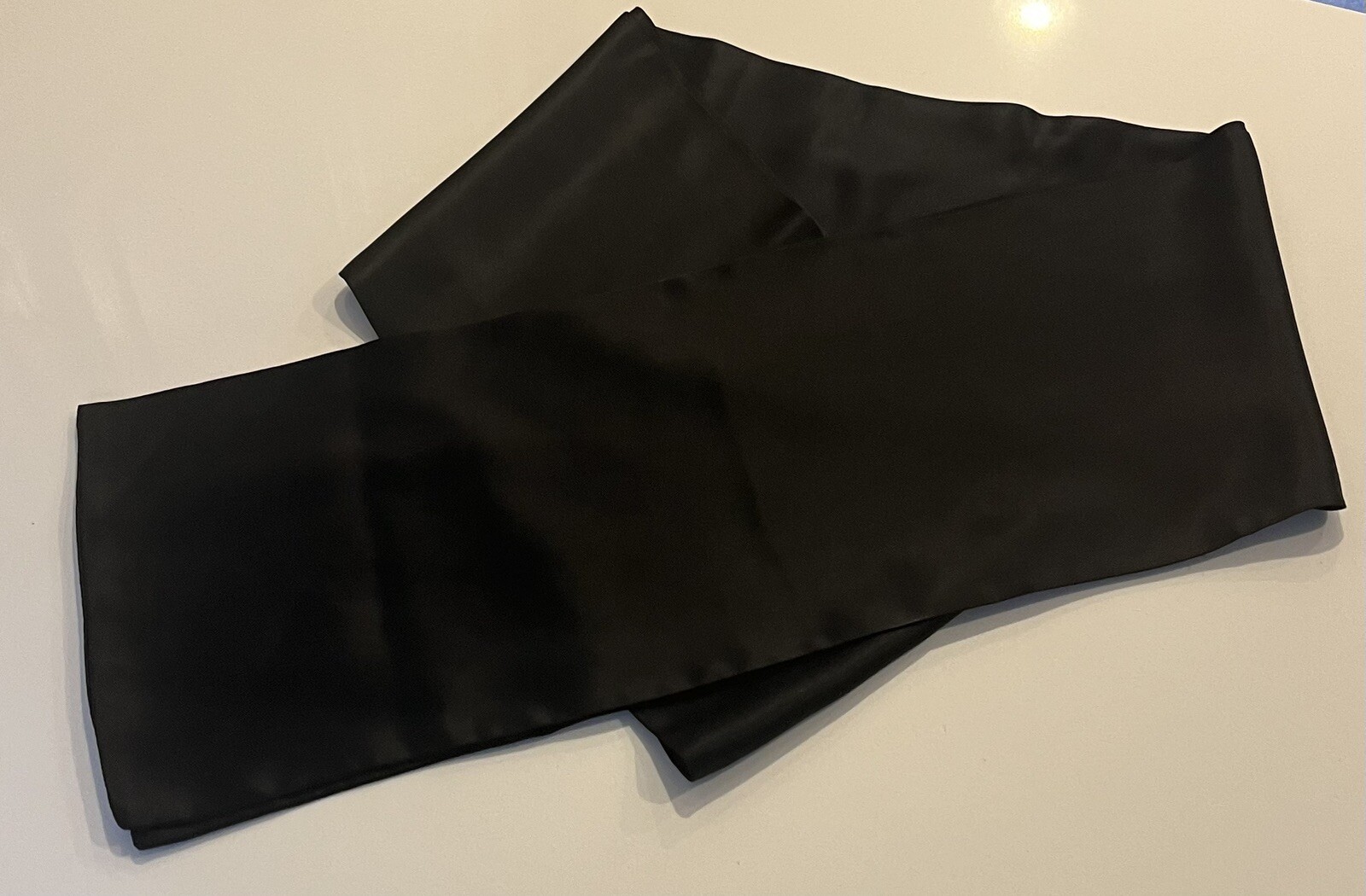 VTG - Extra Long Couture Silk Satin Skinny Scarf / Sash /  Belt 8" W x 98" L