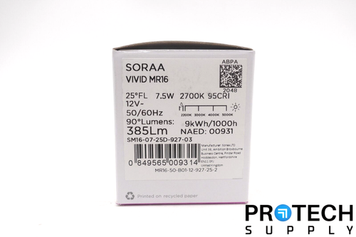 Soraa Vivid MR16 / LED Bulb GU5.3 2700K 25° / SM16-07-25D-927-03 NEW w/ WARRANTY - Picture 3 of 8