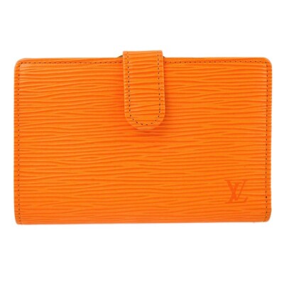 Louis Vuitton Orange Epi Portefeuille Viennois Wallet Purse M6324H
