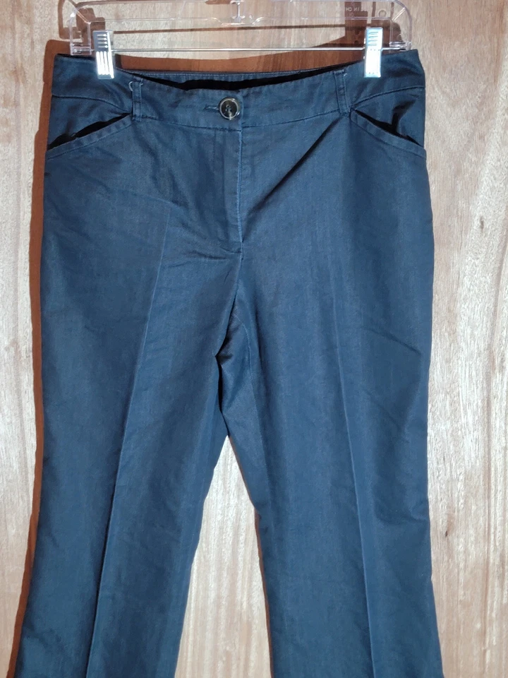 Pantalón chino pantology mujer talla 10p bootcut frente plano elástico azul oscuro Foto 4 de 4