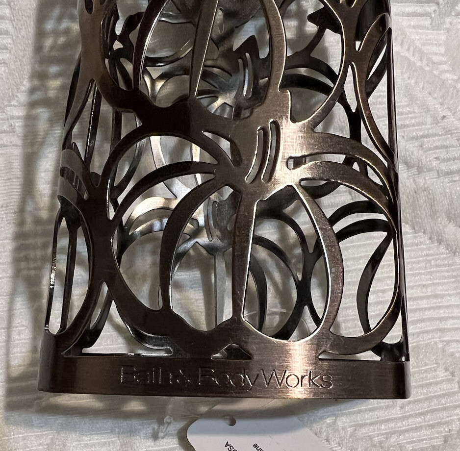 Bath & Body Works&nbsp;Lotion Sleeve Cover Holder  Chrome Pumpkin